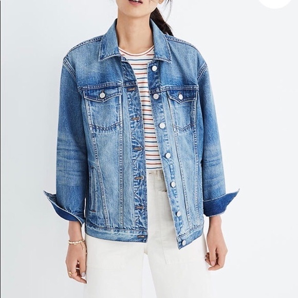 Madewell Oversized Trucker Jean Jacket in Capstone Wash Size XXS - Picture 1 of 12